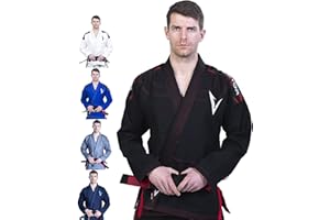 VECTOR SPORTS Vector Men's BJJ Gi with Bonus White Belt Ripstop Pants for Brazilian Jiu Jitsu