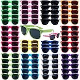 FANELEQU 60 Pack 12 Colors Neon Sunglasses Party Favors,80's Style Colorful Novelty Sunglasses Party Sets,Perfect for Birthday,Beach Pool,Summer Party,Goody Bag Fillers,for Boys Girls Teens adults