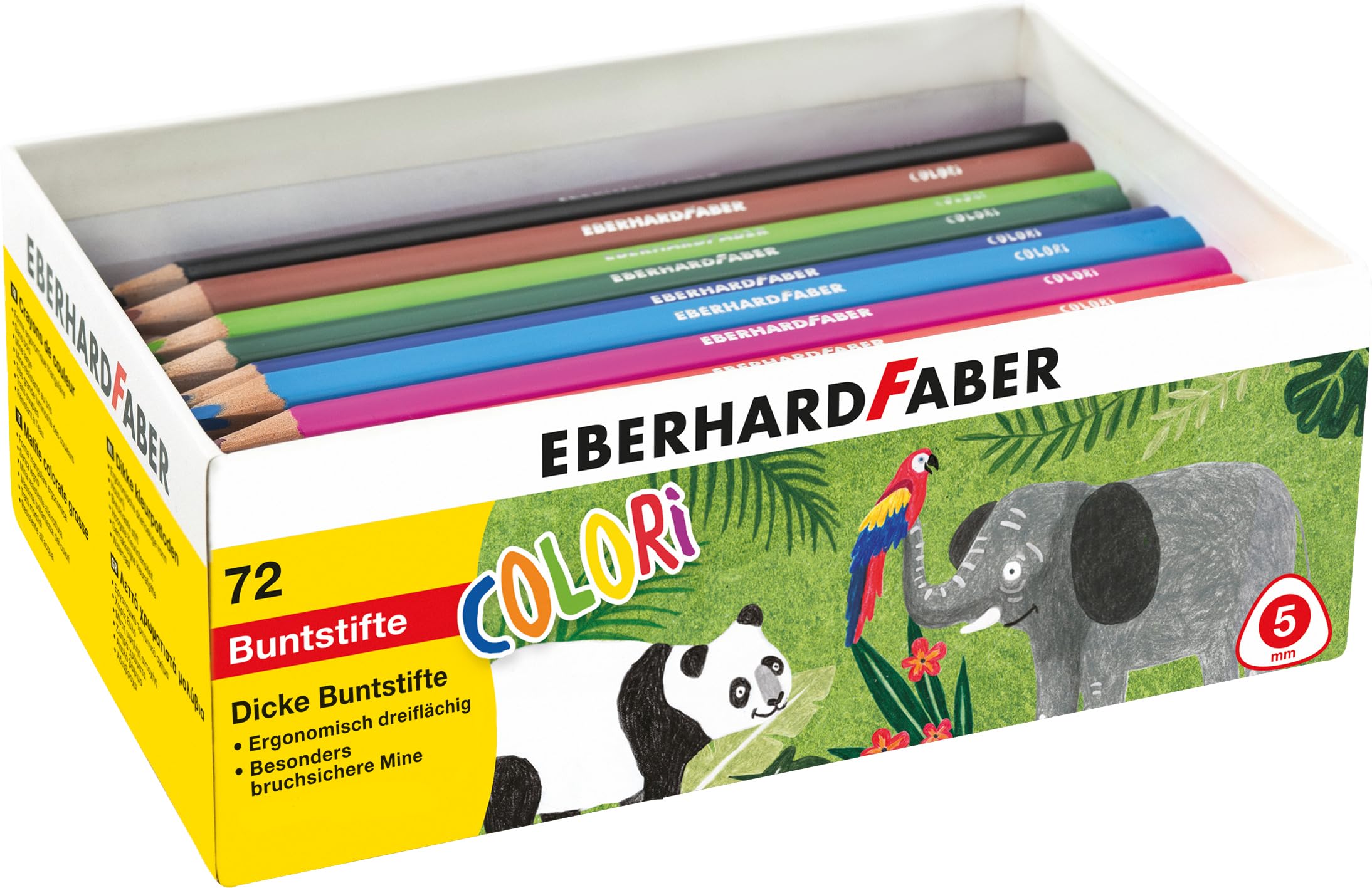 Eberhard Faber Colori 511471 Colouring Pencils Set, 72 Jumbo Colouring Pencils in Ergonomic Triangular Shape — image 1