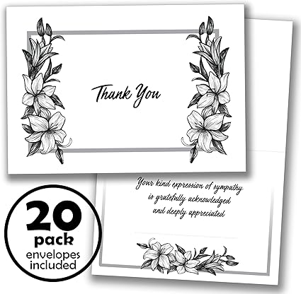 Whatabee Biglietti Di Ringraziamento Funerale Con Buste E Messaggio Di Riconoscimento Di Simpatia All Interno Amazon It Cancelleria E Prodotti Per Ufficio