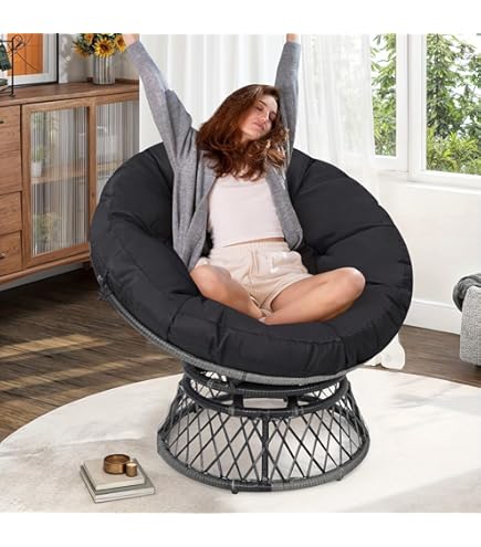 0109-044 クッション Amazon.com: Blazing Needles Solid Microsuede Papasan Chair Cushion