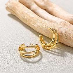 Dremmy Studios Gold Open Hoops Earrings 14K Gold