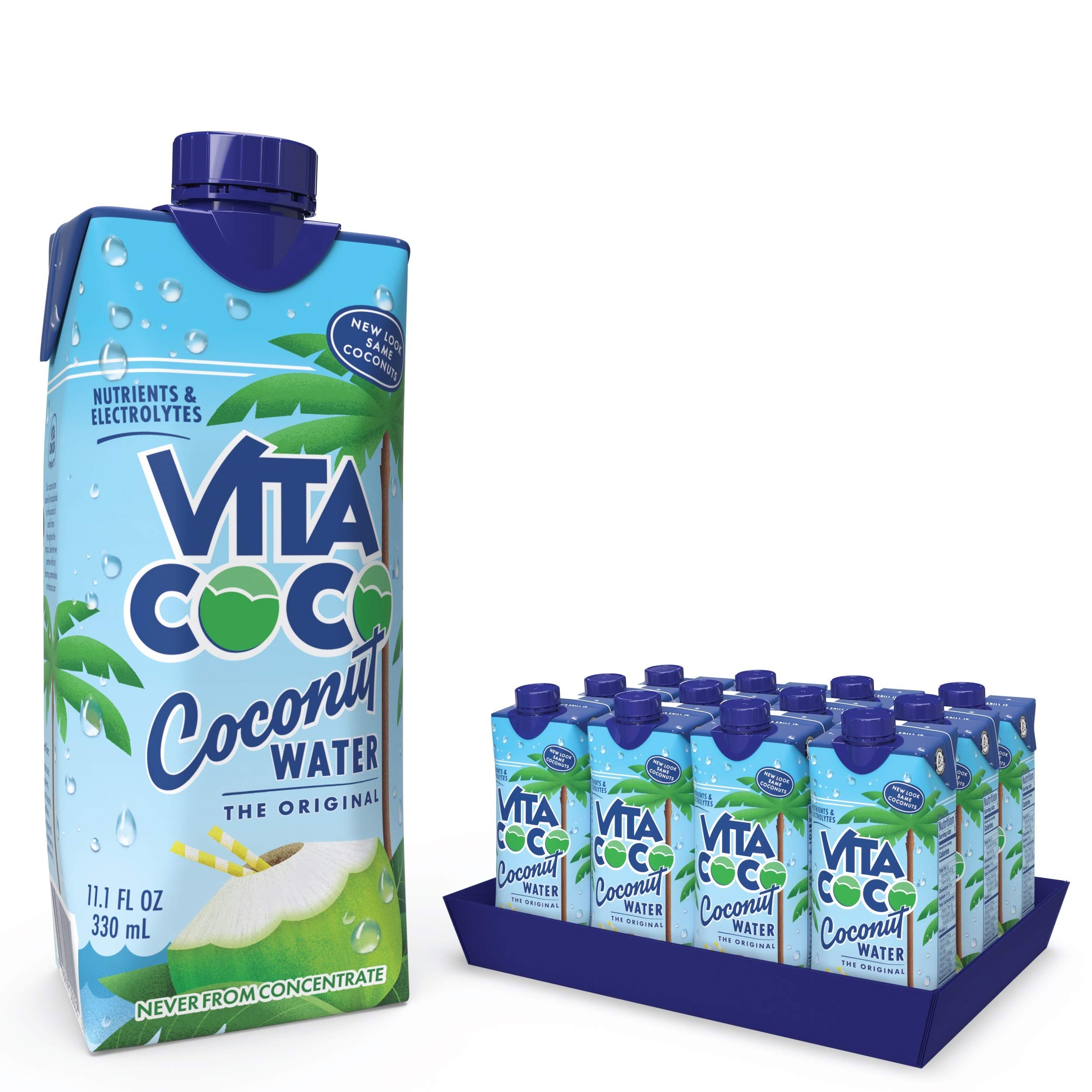Vita Coco - Pure Coconut Water (330ml x 12) - Naturally Hydrating - Packed With Electrolytes - Gluten Free - Full Of Vitamin C &amp; Potassium