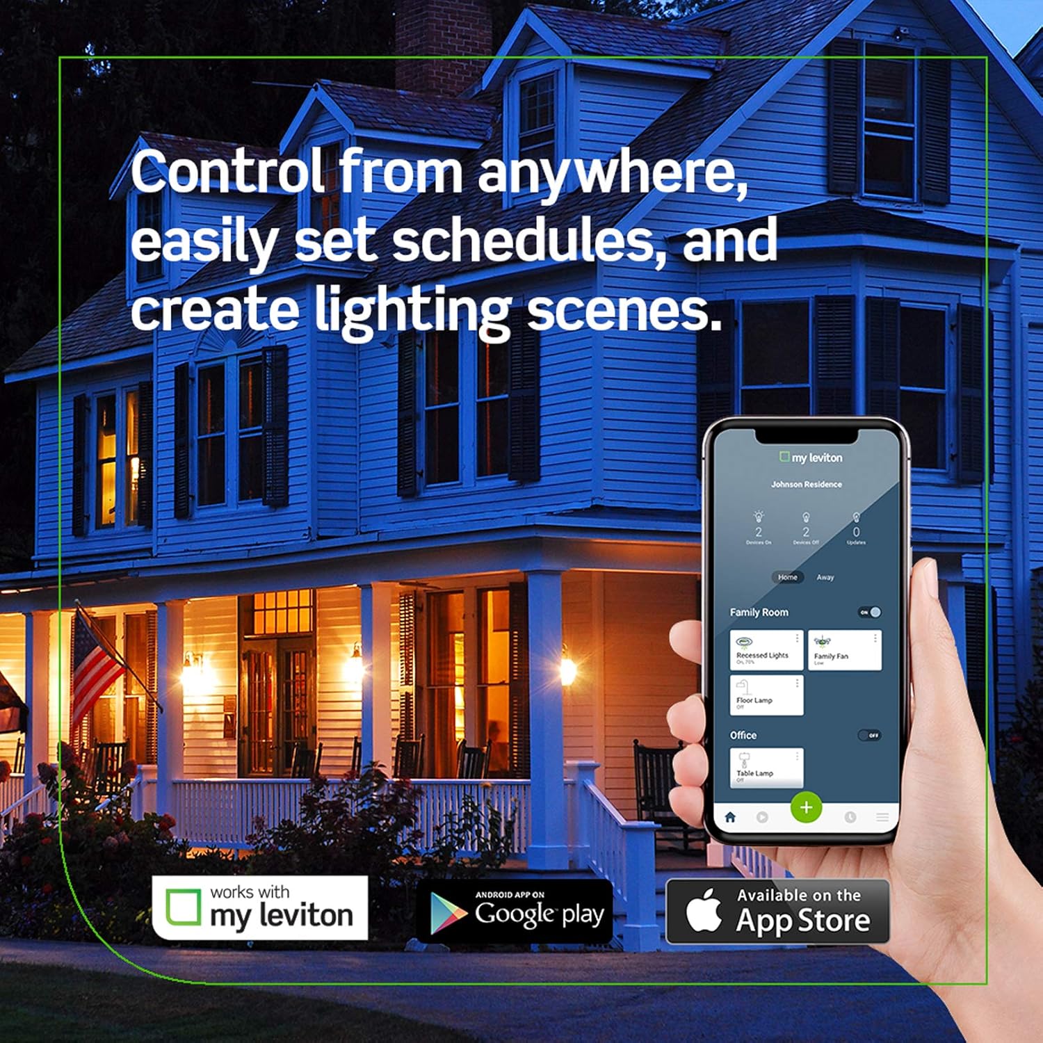Leviton DW6HD-1BZ Decora Smart Wi-Fi 600W Universal LED/Incandescent Dimmer, Works with  Alexa, No Hub Required, 1-Pack, White - - 