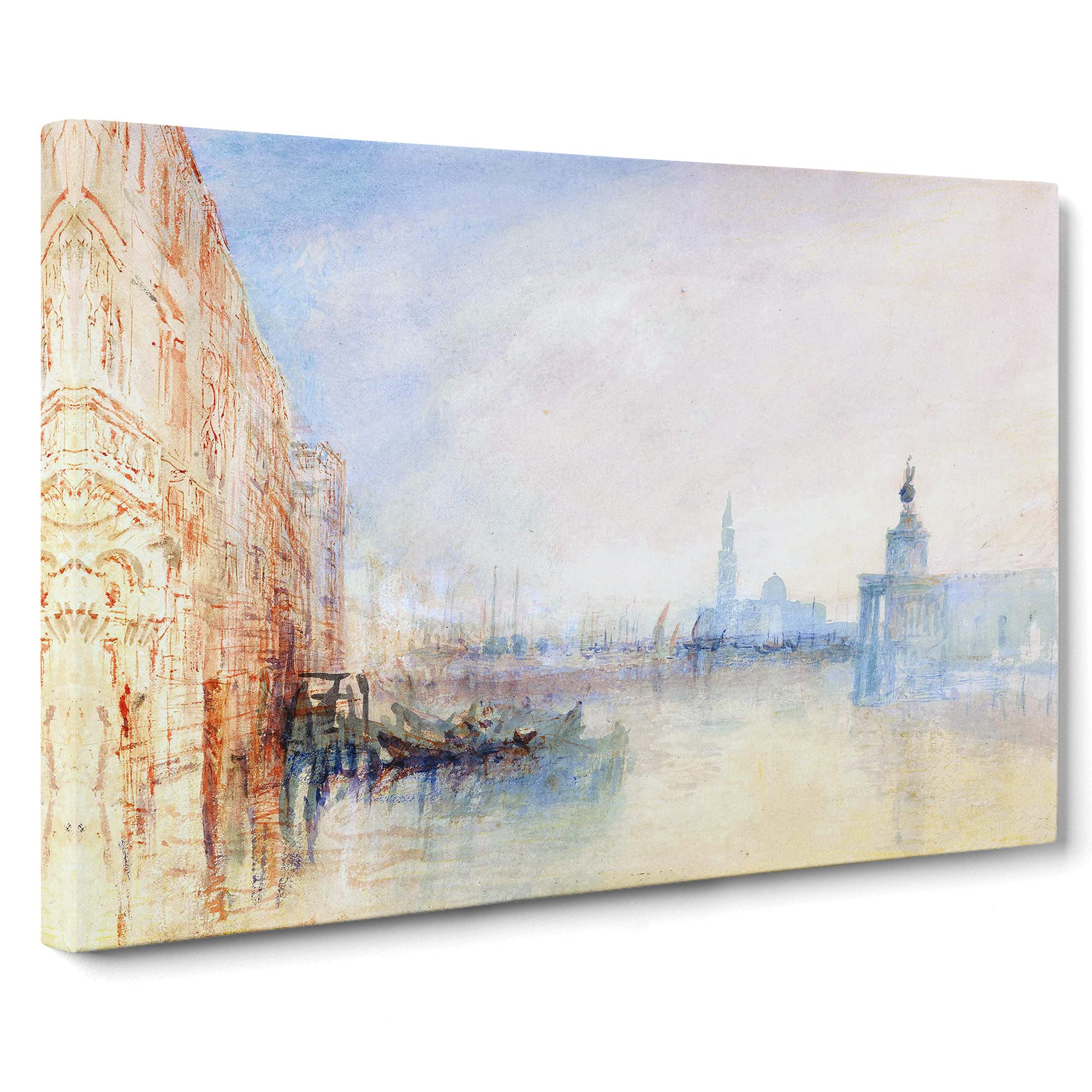 Venice The Mouth Of The Grand Canal By Joseph Mallord William Turner Canvas Print | Gallery Wrapped 30mm Frame Wall Art | 20x14 inches | Ready to Hang | Classic Picture | Living Room Lounge Office