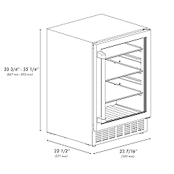 ZLINE 24" Monument 154 Can Beverage Fridge in