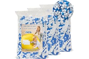 Hem Dgpsy 15lbs Shredded Gel Memory Foam Filling for Bean Bag Chair, Memory Foam Stuffing for Cooling Pillow, Couch, Pouf Beanbag Chair, Dog Bed, Cushion, Art Crafts