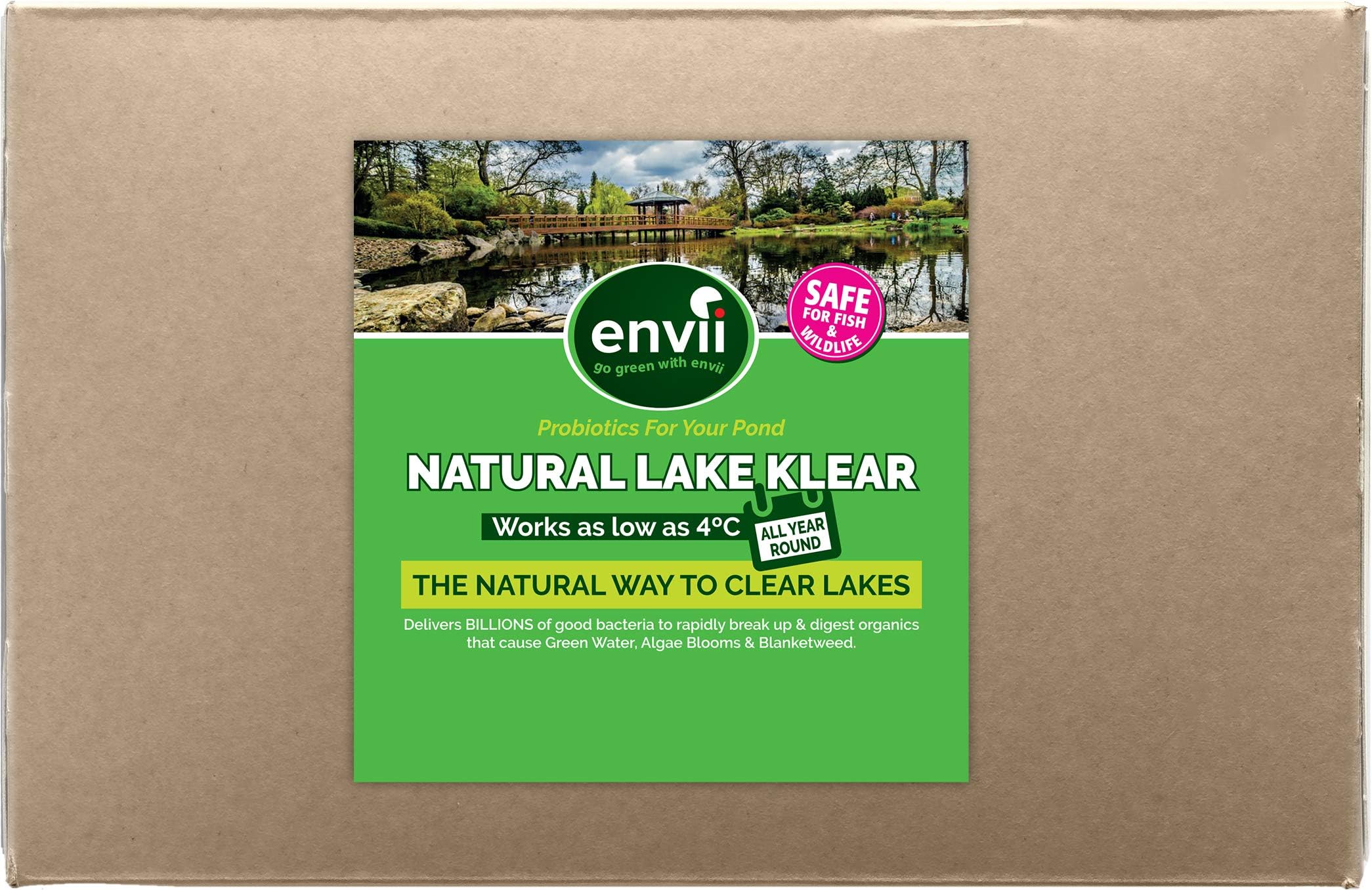 Envii Lake Klear – Green Lake Water Cleaner Clears Green Water and Prevents Algae (400m²)