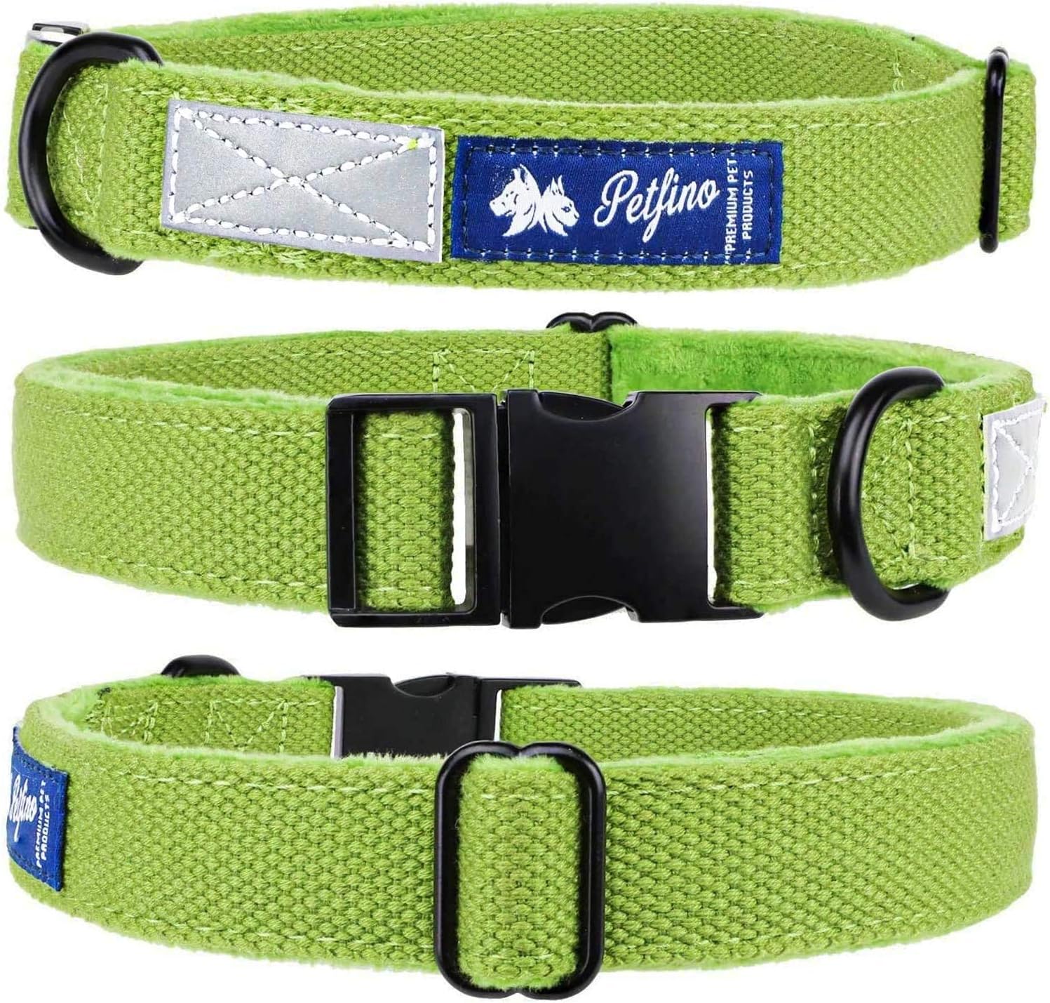 Hemp dog collar with metal buckle Clearance