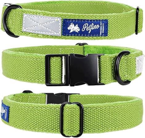 hemp dog collar with metal buckle