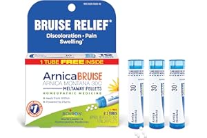 Boiron Arnica Bruise - Arnica Montana 30c for Relief of Pain, Swelling, and Discoloration from Bruises - 3 Count (240 Pellets)