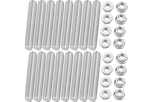 Tanbupu 16 Pcs M8*1.25 Studs Kit Stainless Steel Exhaust Studs and Nuts Kit for Ford 4.6L 5.4L F150 F250