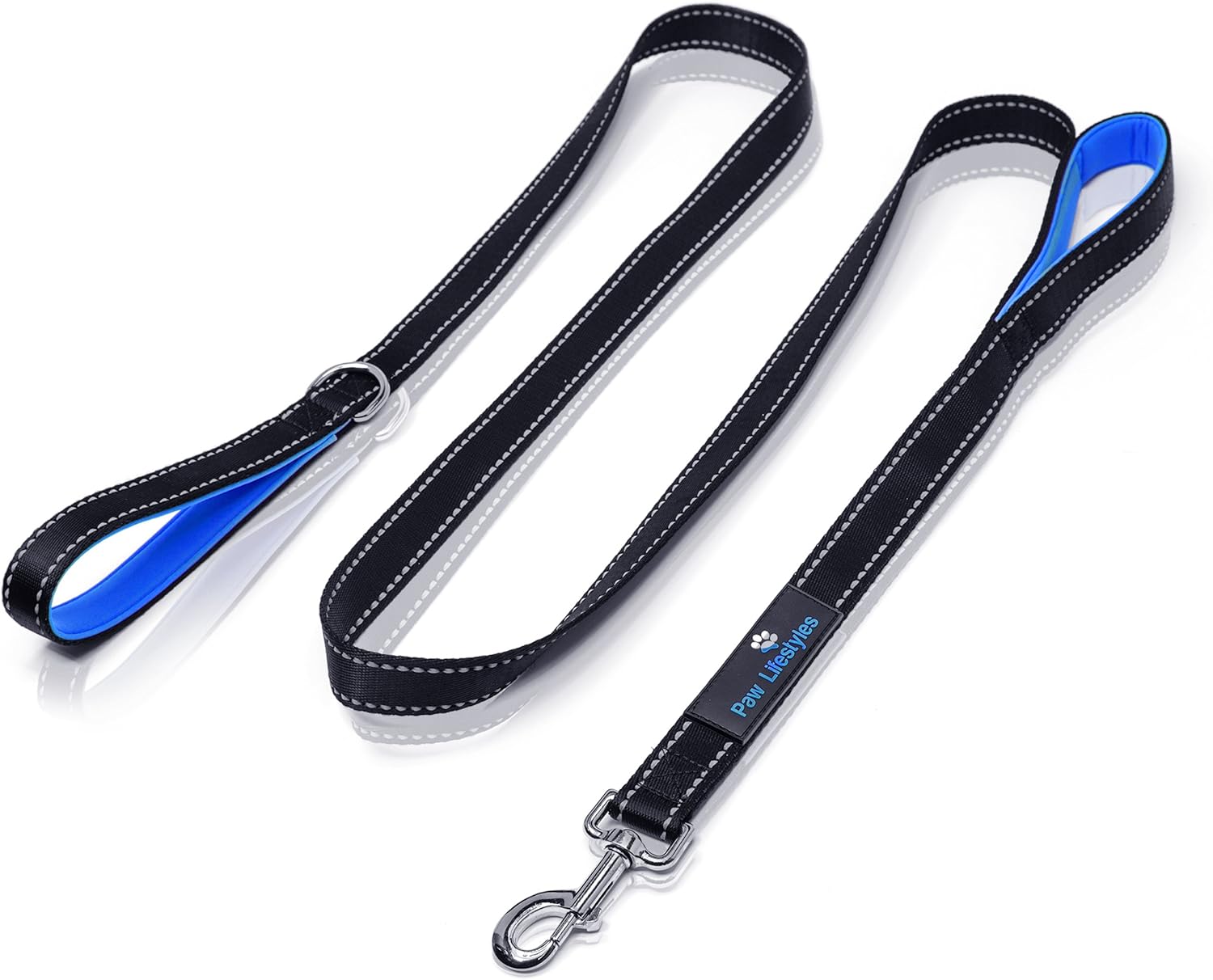 Paw Lifestyles Heavy Duty Dog Leash - 2 Handles - Padded Traffic Handle for Extra Control, 7ft Long - Perfect Leashes for Medium to Large Dogs
