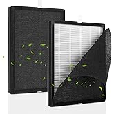 VIEWALL 2 Pack KJ190L Replacement Filters Compatible with MOOKA KJ190L Air Cleaner Purifiers, 3-in-1 H13 True HEPA, High-Efficiency Activated Carbon Filters