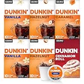 Dunkin&rsquo; Flavored Coffee Variety Pack, 4 Flavors, 60 K-Cup Pods