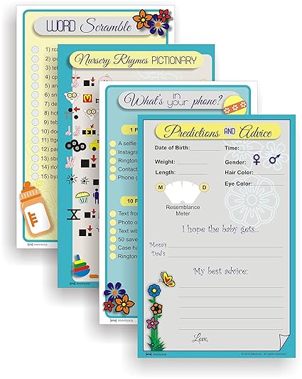 Amazon Com Baby Shower Games With Free Party Planning Guide Set Amazon Com Baby Shower Games With Free Party Planning Guide Set