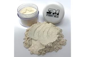 Stardust Micas Pigment Powder Cosmetic Grade Colorant for Makeup, Soap Making, Epoxy Resin, DIY Crafting Projects, Bright True Colors Stable Mica Batch Consistency (10 Gram Jar, Pearl Red)