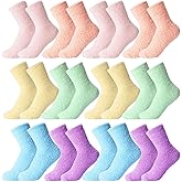Twistover 12 Pairs Fuzzy Socks Bulk for Women Warm Fluffy Winter Soft Sleep Slipper Socks for Home Outdoor Valentine's Day
