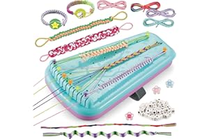 Chilpals Friendship Bracelet Making Kit for Girls,Arts and Crafts for Kids Ages 8-12,Birthday Gifts Ideas for Girl 7 8 9 10 11 Year Old - 2 in 1 Bracelets String Maker Toys Set (Blue)