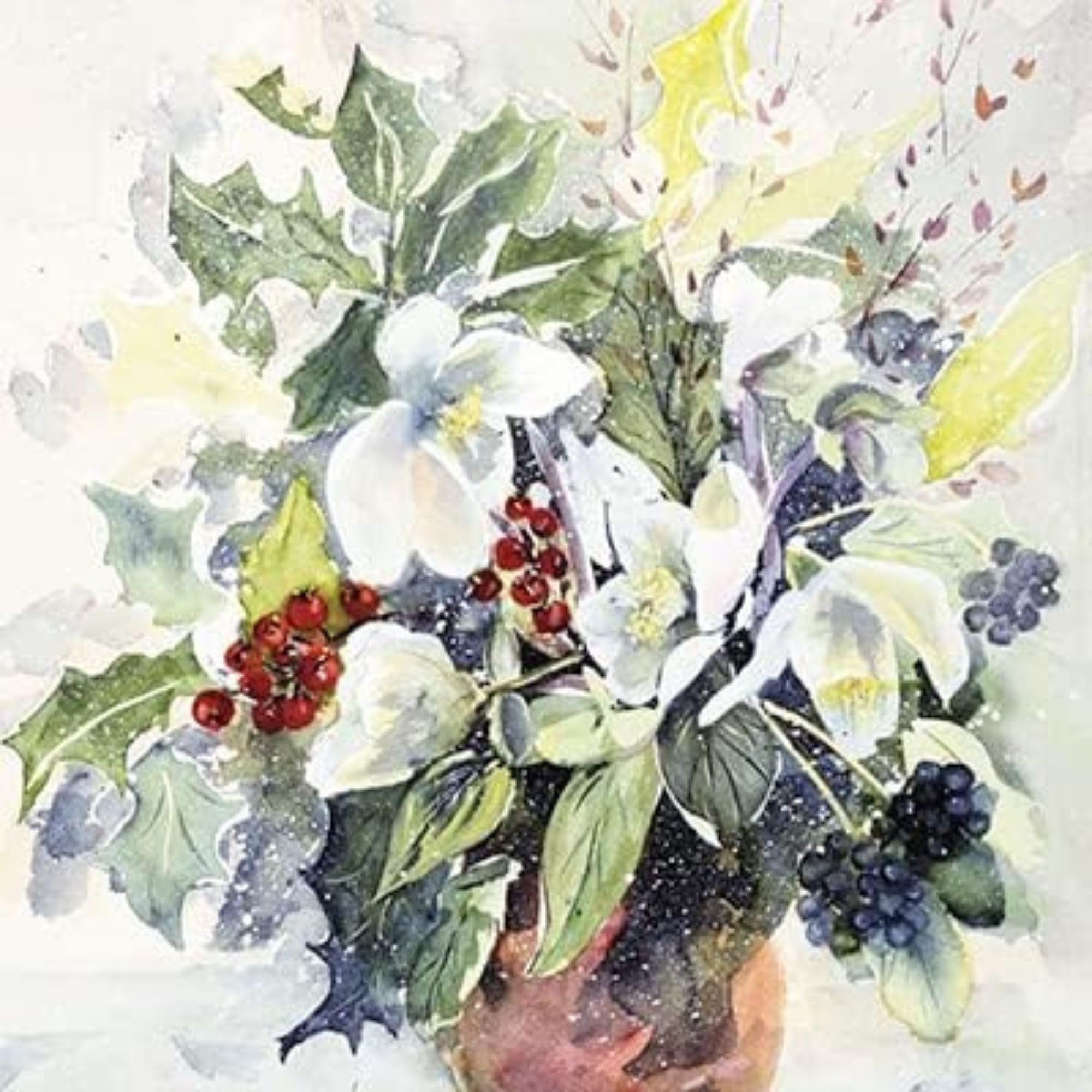 Charity Christmas Cards - Festive Christmas Foliage - Eco-Friendly and Recyclable - Pack of 6 Cards - By GBCC