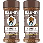 Dan-O's Adob-O Seasoning, 3.3 oz Bottle 2 Pack, All Purpose Seasoning for Chicken Wings, Pork, Brisket, Tacos and More, Sugar Free, Zero Calorie, Use this Spice Blend to Craft a Marinade, Dry Rub or Sauce