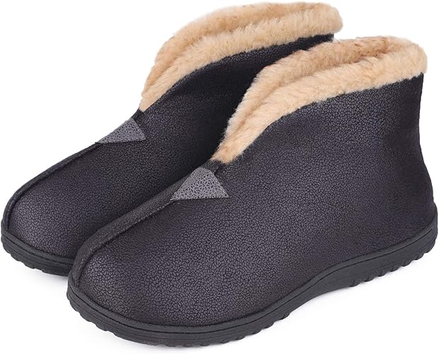 Shoes Mens Warm Woolen Boots Slippers Cozy Comfort Memory Foam