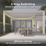 BG Electrical Nexus Storm Slim Outdoor 2-Way Switch LED Indicator Grey WP12S view 3