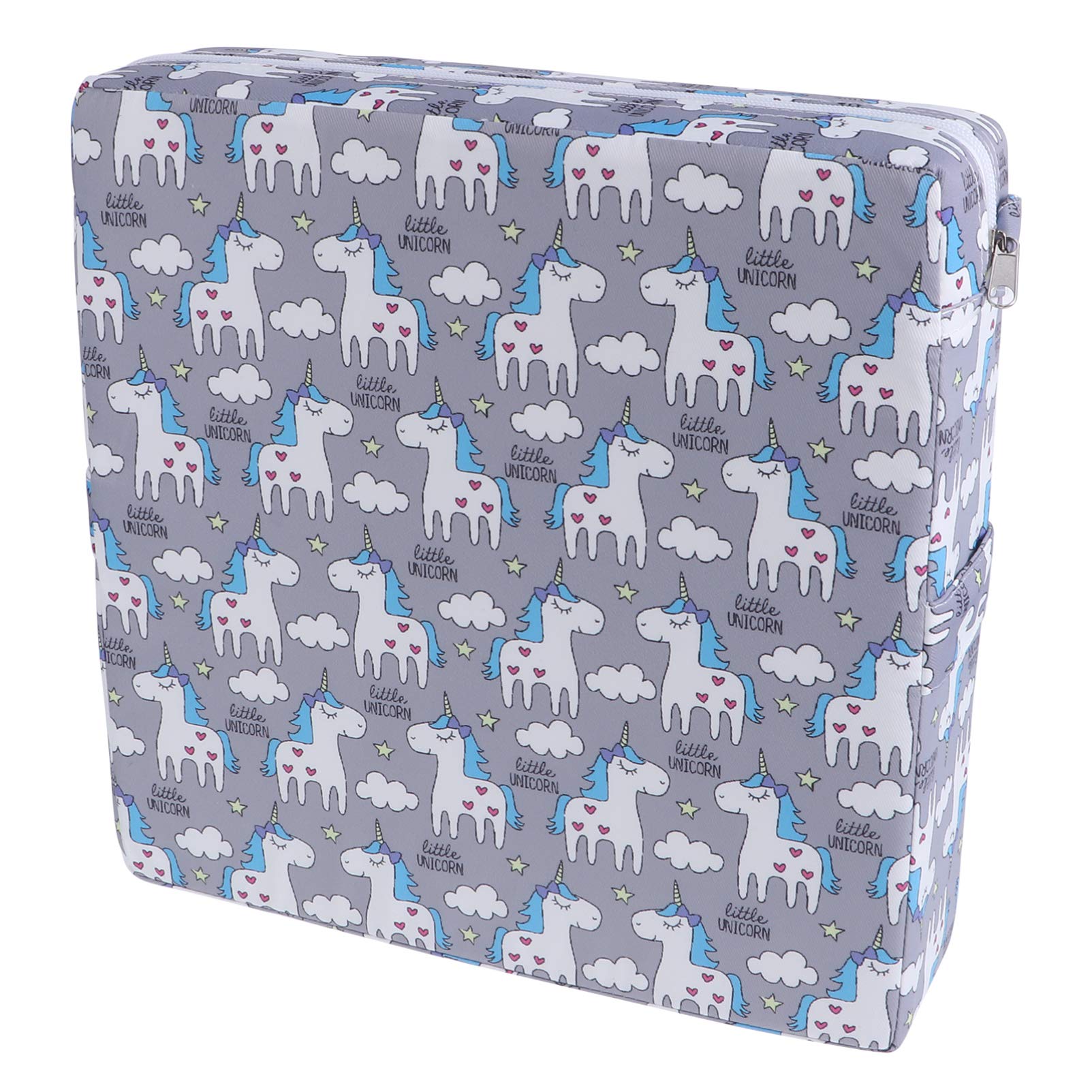 TOYANDONA Chair Increasing Cushion Baby Toddler Kids Infant Portable Detachable Washable Highchair Booster Cushion with Strap Grey