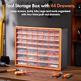 VonHaus 44 Drawer Organiser with Adjustable Dividers Plastic Tool Box 44 view 4