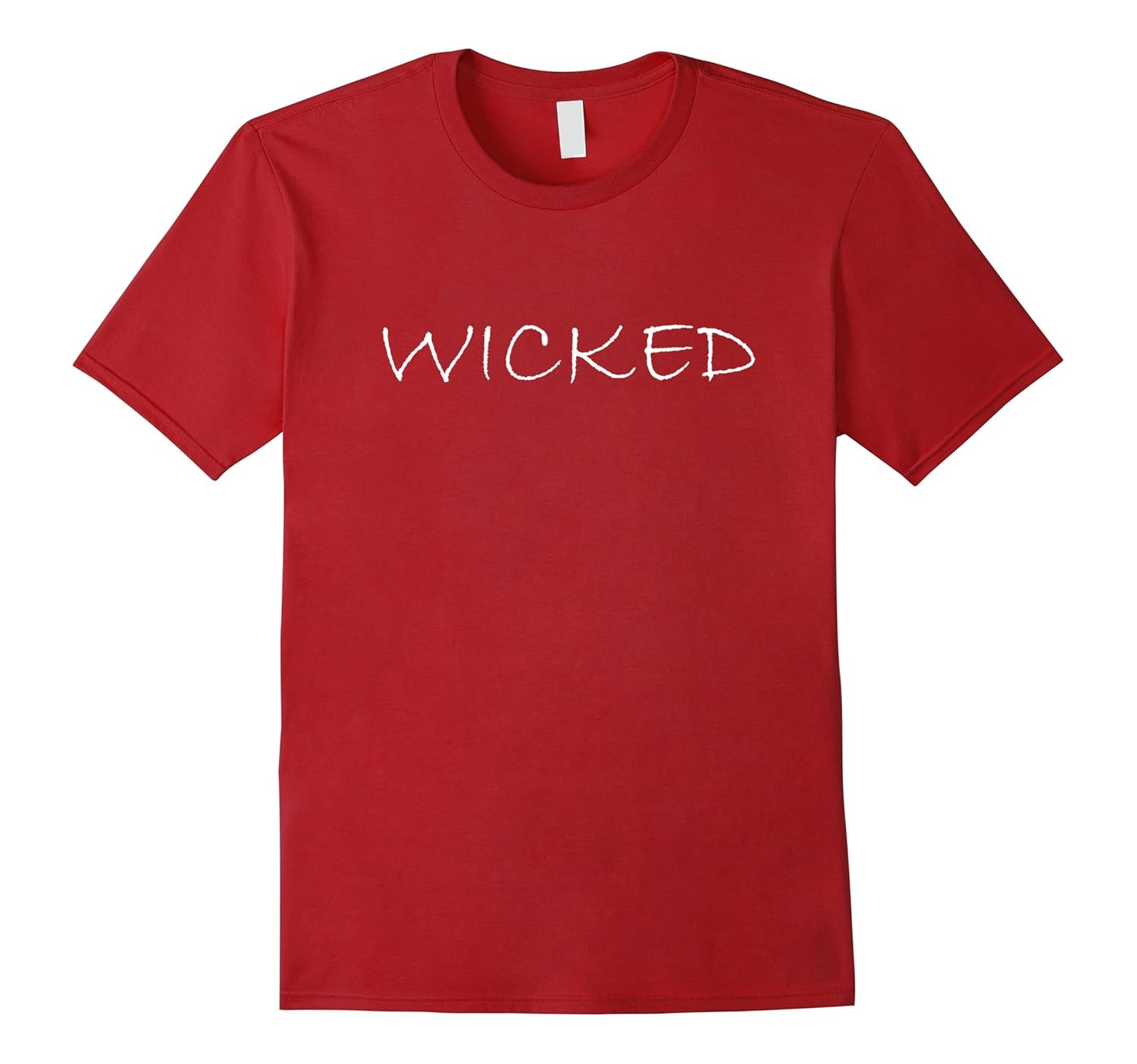 Wicked T Shirt White Text Halloween New Top Tees-Rose