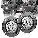 OFFROADTOWN 2PCS 5Inch 80W Round Flush Mount LED