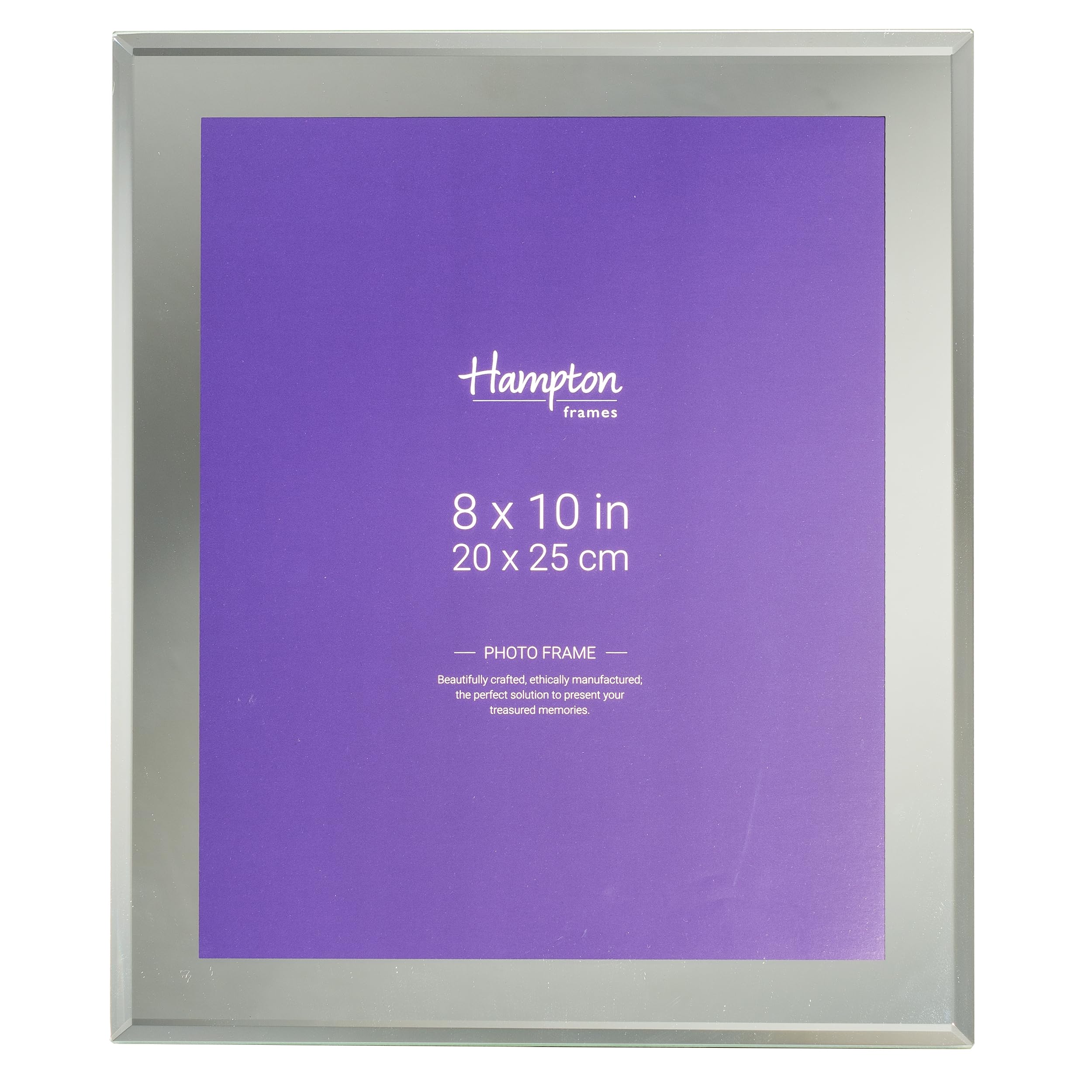 Hampton Frames REFLECT 8x10 (20x25cm) Silver Mirror Photo Frame Glass REF80SM