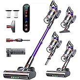 INTETURE Cordless Vacuum Cleaner, 650W 55KPA 70 Mins Vacuum Cleaners for Home, Anti-Tangle Stick Vacuum with Touch Screen, Wall Mount Charging, Upgraded Vacuum Cordless for Pet Hair/Carpet/Floors