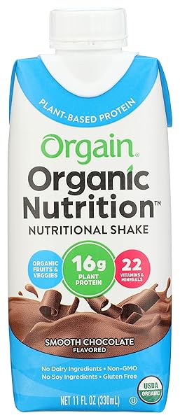 ORGAIN SHAKE SNGLE SMTH CHOC VEG 11OZ