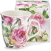 Burton & Burton 9726810 Porcelain Mug Pink Roses,16oz