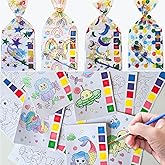 PEMOTYST 198 PCS Watercolor Coloring Books Goodie Bags Stuffers Bulk Kids Party Favors for Art Craft Kit Classroom Prizes School Birthday Party Supplies