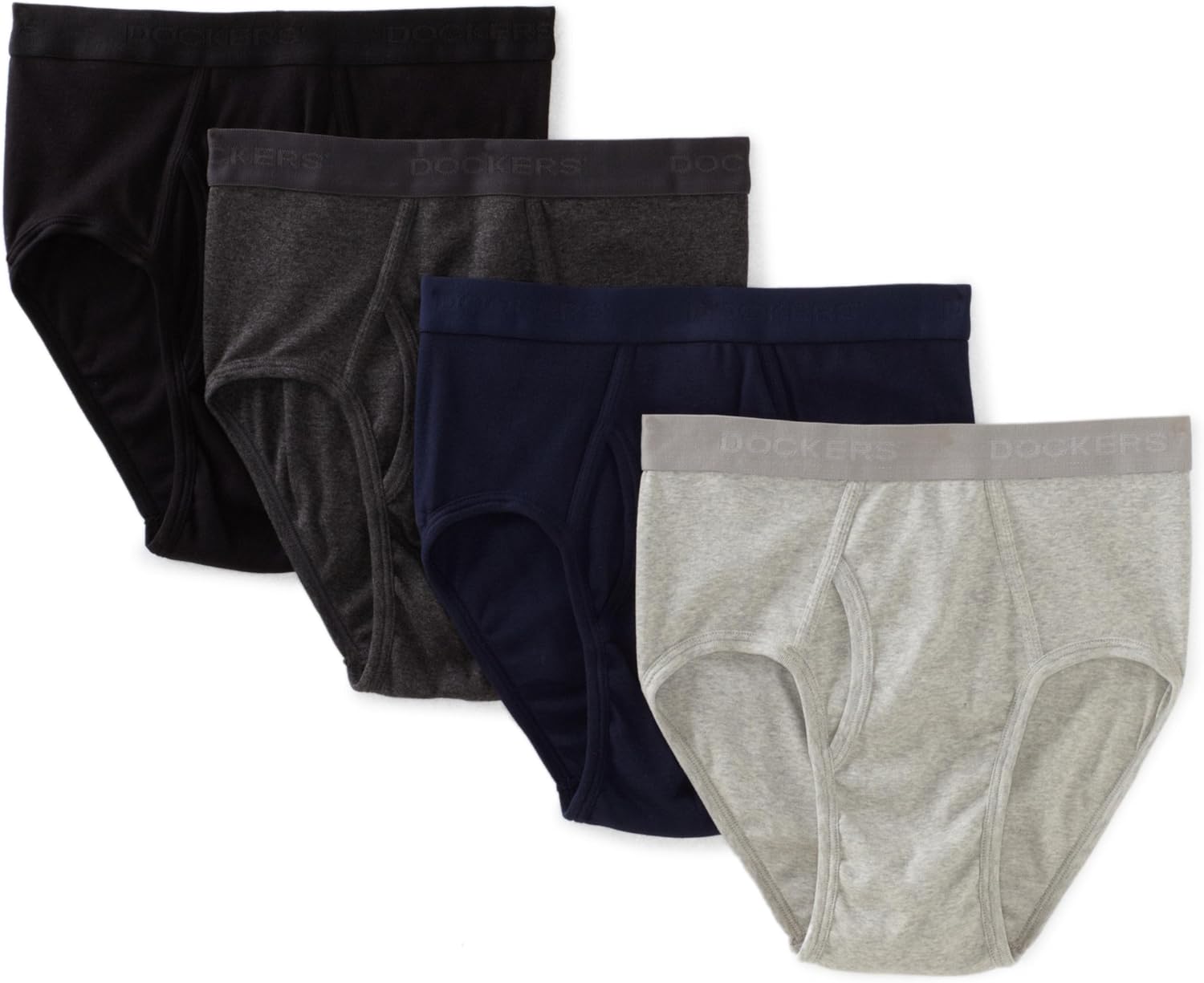 Dockers Men's 4 Pack Fly Front Full Rise Brief Multi Amazon.co.uk