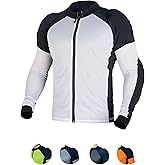 WICKED STOCK Mesh Armored Motorcycle Shirt for Men & Women - CE Level 2 Mesh Motorcycle Protective Shirt for Summer - Soft, Stretchy & Lightweight Motorcycle Armored shirt with Removable Padding