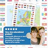 Larsen KL1 Europe Political Map Flags Jigsaw Puzzle 70 Piece Tray Frame Kids view 11