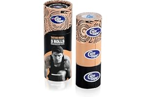 CureTape Waterproof Kinesiology Tape 3 Rolls (2"x8ft) | Beige Tattoo | Latex-Free Medical Kinesiology Tape | Kinesio tape for Sports & Fitness | Kinesiology recovery tape for Extreme Sports Conditions