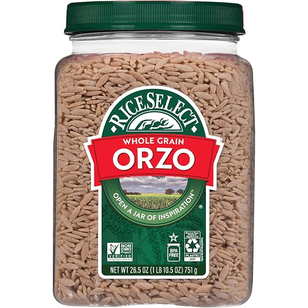 RICESELECT WHOLE GRAIN ORZO RICE-SHAPED PASTA, NON-GMO, KOSHER,...