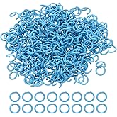 PATIKIL Open Jump Rings, 400 Pcs 8mm Round Ring Charm Loops Connector for Jewelry Making Supplies DIY Craft Keychains Necklaces Earrings, Blue