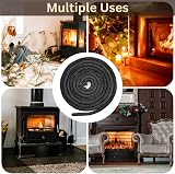Vitcas 8mm Black Stove Fire Rope Replacement Kit Adhesive Protective Gloves view 4