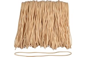 AMUU Rubber Bands Size #117A 200pcs Rubber BandsLarge, Big Elastic Bands for Office Supplies Trash Cans File Folders Litter Box large Strong Rubber Bands (7" x 1/16") Beige