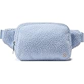Pander Large 2L Fanny pack Everywhere Fleece Belt Bag for Women and Men with Adjustable strap Belt. (Windmill Blue)