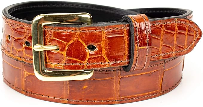 mens crocodile leather belts