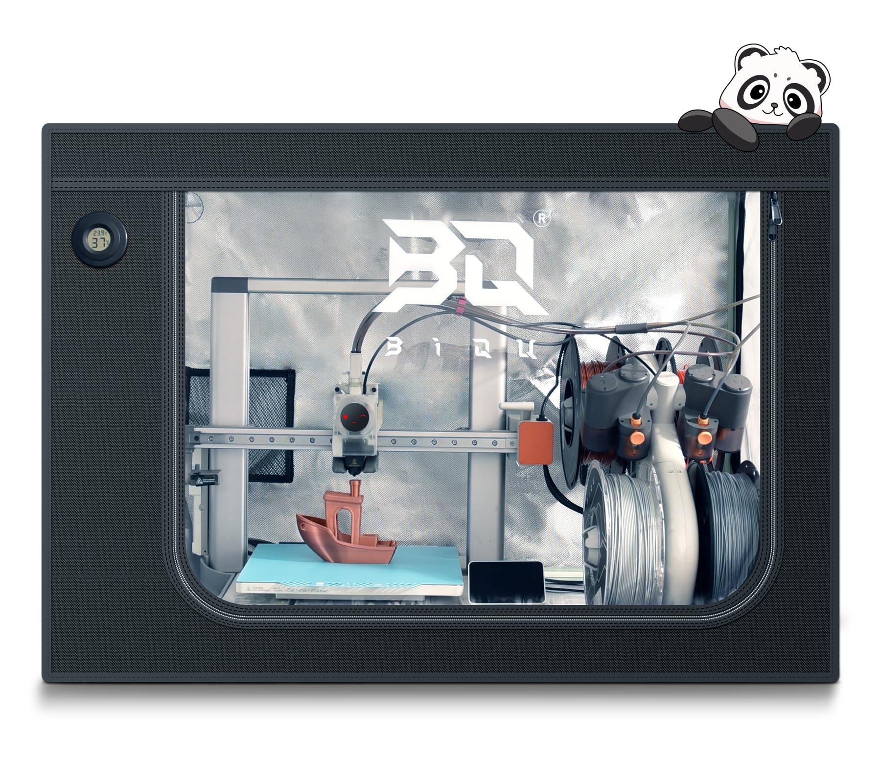 BIQU Panda Shelter Caja para Impresora 3D para Bambu-Lab A1, 840x580x580MM Caja de Gran Tamaño Ignífuga Impermeable A Prueba de Polvo Reducción de Ruido Temperatura Constante Cubierta para Impresora 3D