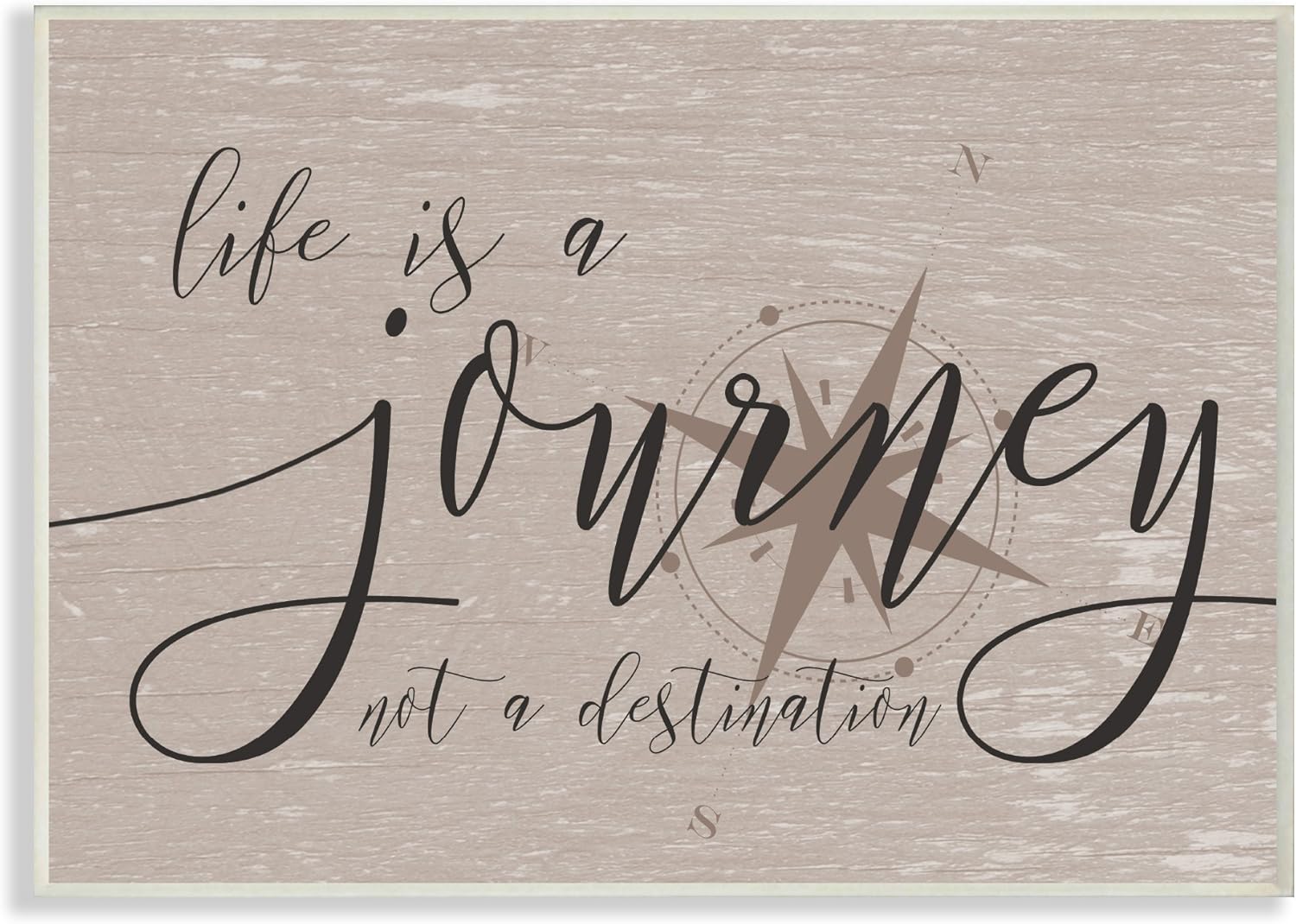Paintings - The Stupell Home Decor Collection Life is a Journey Wall Plaque Art, 10 x 0.5 x 15, Proudly Made in USA