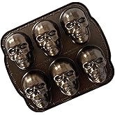 Nordic Ware Halloween Bakeware, Haunted Skull Cakelet Pan, Bronze