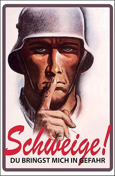 Amazon De Schweige Soldat Deutsches Reich Wehrmacht Blechschild 20 X 30 Retro Blech 806